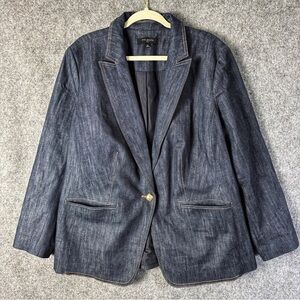 Talbots Women's Denim Blazer - Dark Blue